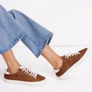 Madewell Leopard Print Calf Hair Sneakers